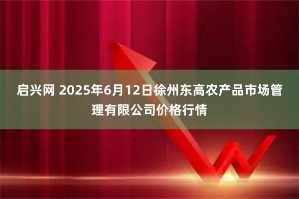 启兴网 2025年6月12日徐州东高农产品市场管理有限公司价格行情